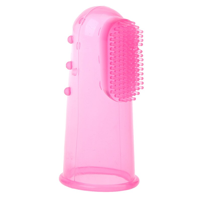 Cepillo de dientes de silicona Natural para mascotas, productos de cuidado de limpieza Dental suave para gatos y perros, juguetes suministros para mascotas de limpieza antimordida: TPK