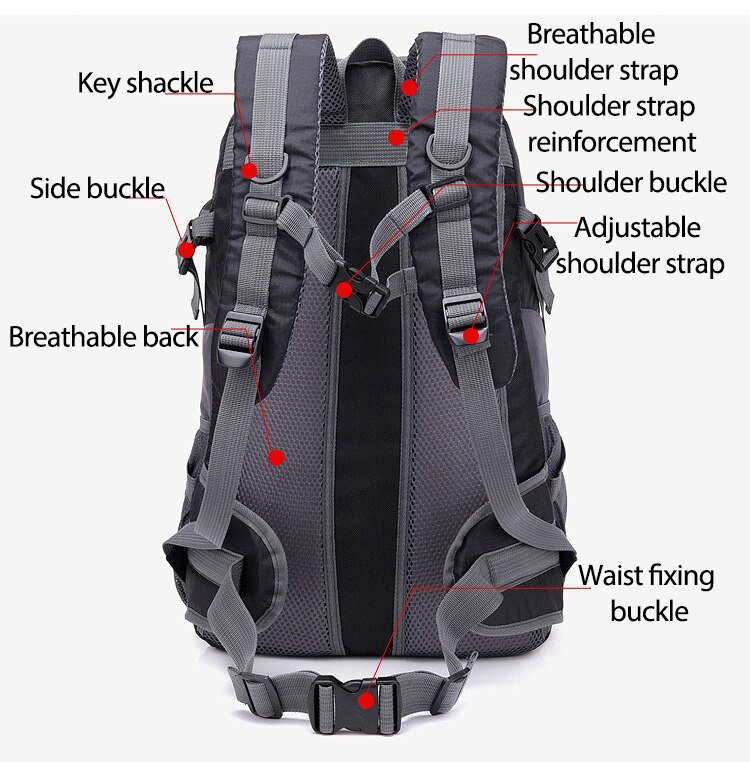 Chuwanglin 40L Waterdichte Usb Opladen Klimmen Unisex Mannelijke Reizen Mannen Rugzak Mannen Outdoor Sport Camping Wandelen Rugzak L7190