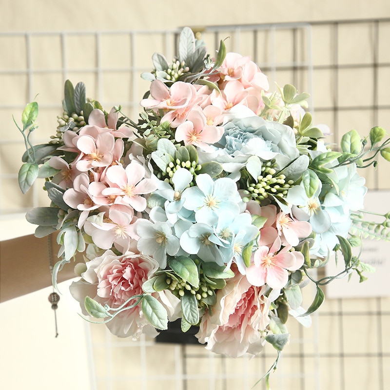 1 Strauß Kamelie Künstliche Pfingstrose Rose Blumen Seide Gefälschte Flores Hochzeit Tafelaufsatz Blume DIY Heimat Garten Party Dekor