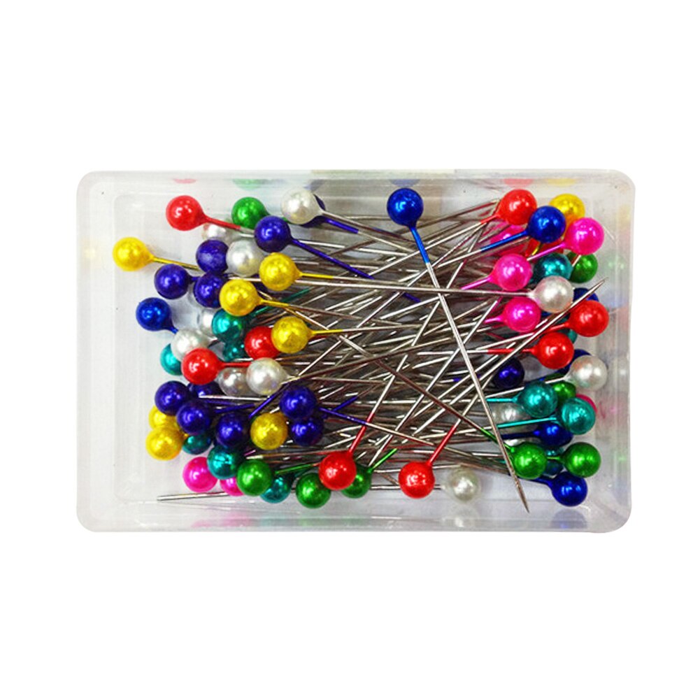 500 Stks/partij Ronde Parel Hoofd Spelden Bruiloften Corsage Bloemisten Naaien Pin Met Box Accessoires Diy Gereedschap: 500pcs Colored