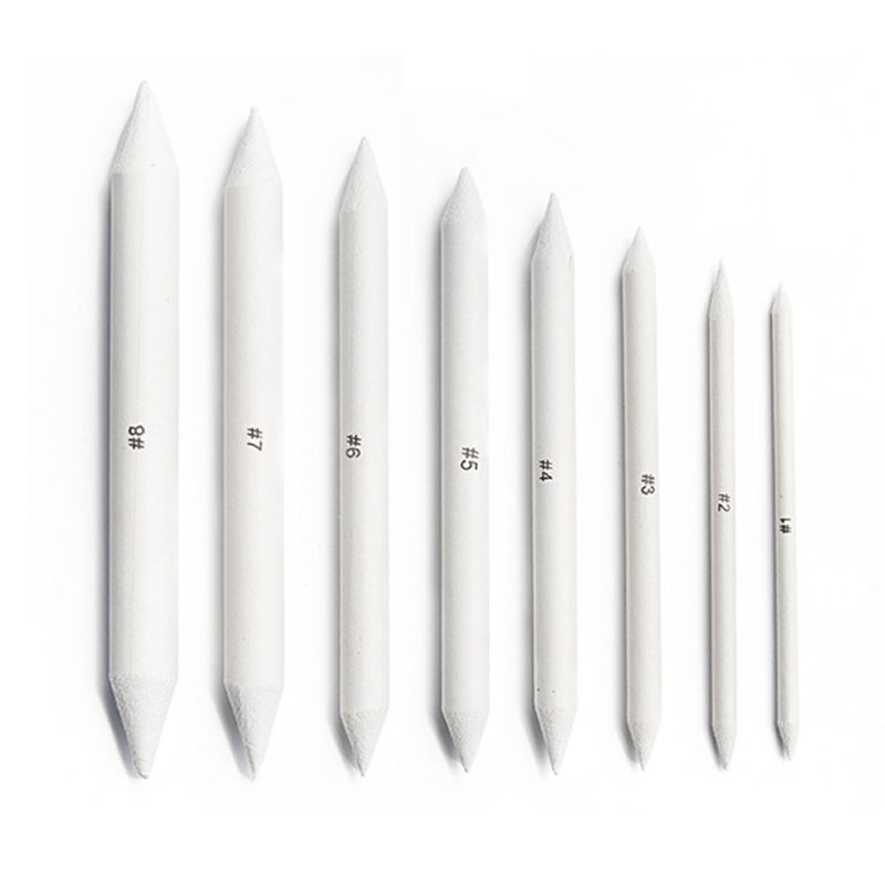 20Pcs/Set Sandpaper Blending Paper Stumps Sketch Pencil Extension Rod Extender Drawing Tool