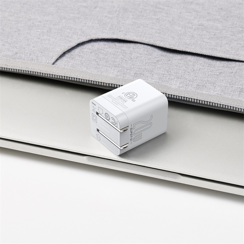 Baseus usb-typ-c-ladegerät 20w pd schnelllade  qc3.0 reiseladegerät für iphone 13, 12 mini, 11 pro max, xs, x: 20w uns weiß