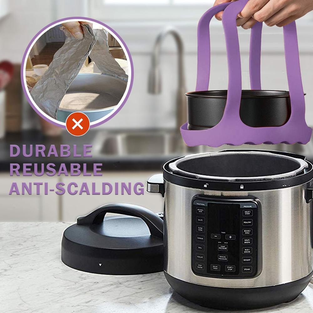 Pressure Cooker Sling Steamer Silicone Bakeware Lifter Instant Pot Accessories for 6 Qt/8 Qt Anti-scalding Egg Steamer Rack