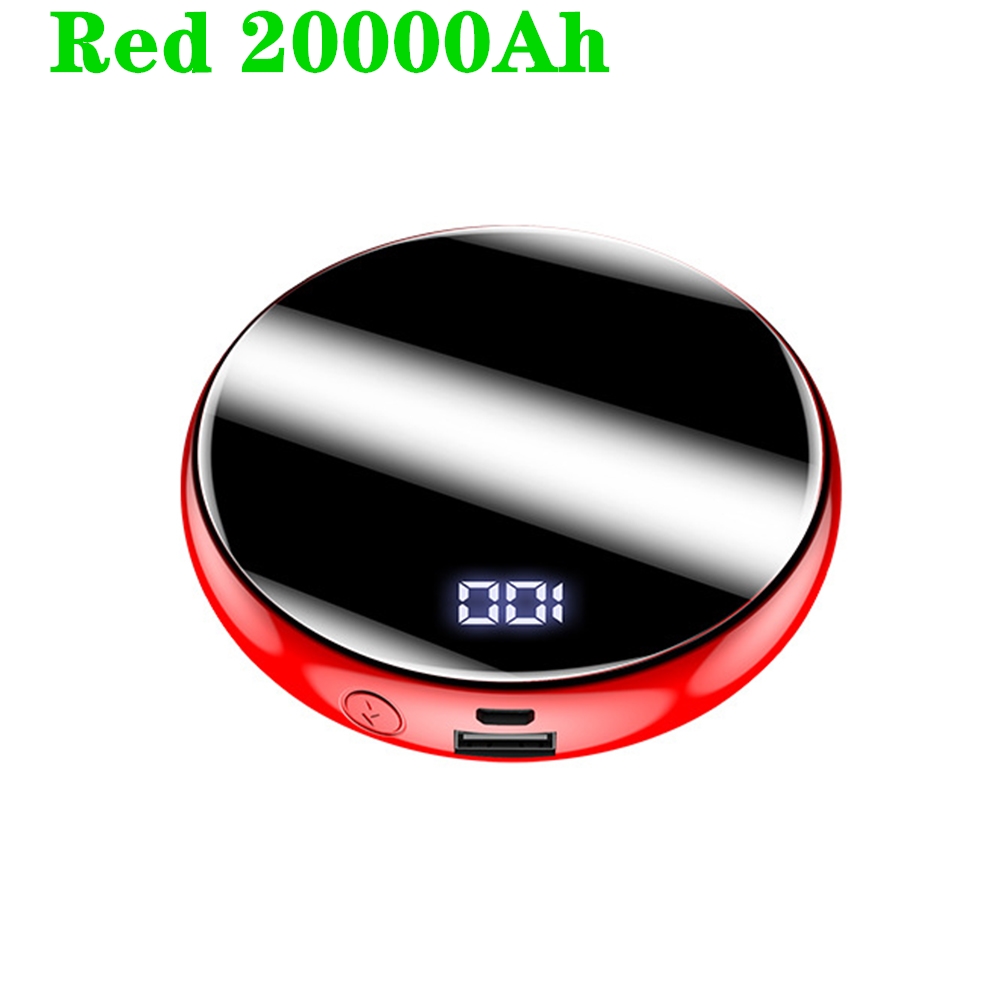 FLOVEME mini batterie externe 20000mAh LED affichage batterie externe 10000mAh PowerBank pour Xiaomi chargeur Portable 6000mAh: 20000mAh Red