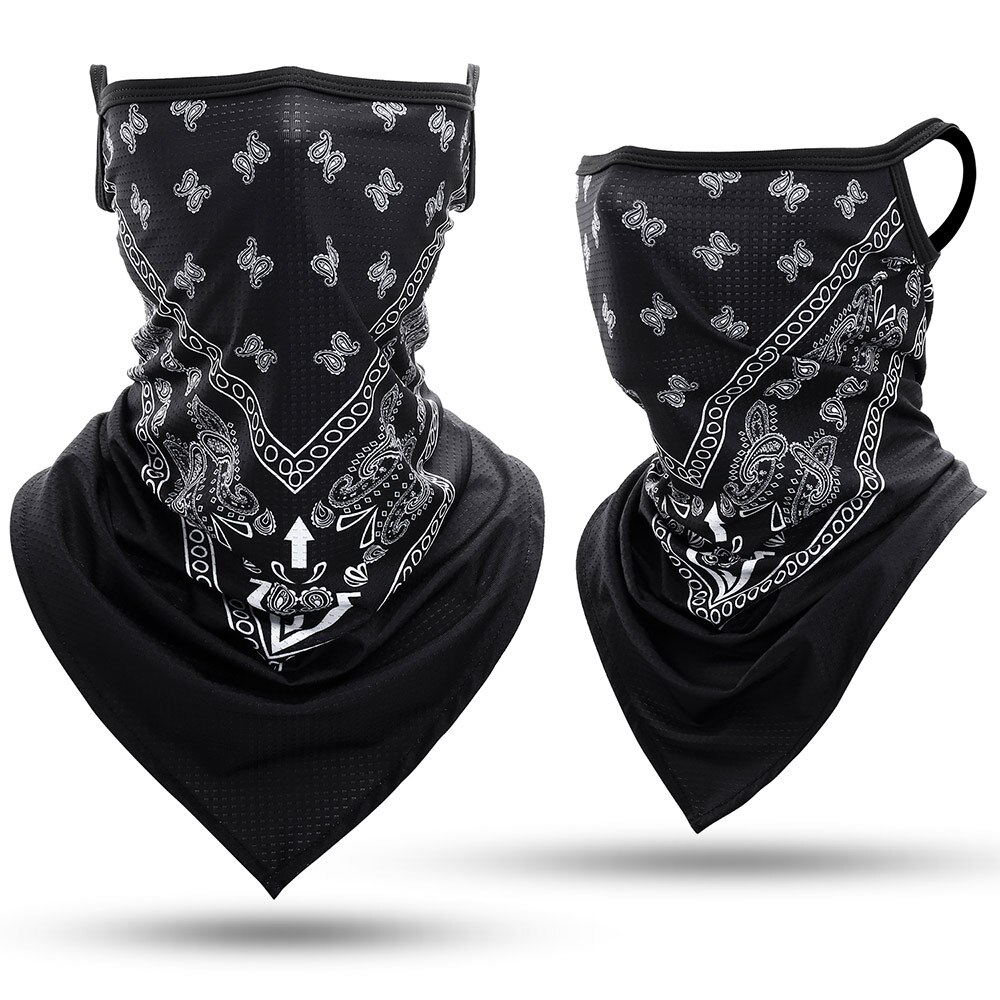Passamontagna Moto estivo Moto Bandana Earloop maschera di seta di ghiaccio sciarpa tubolare motocross motociclista ciclismo scaldacollo uomo donna