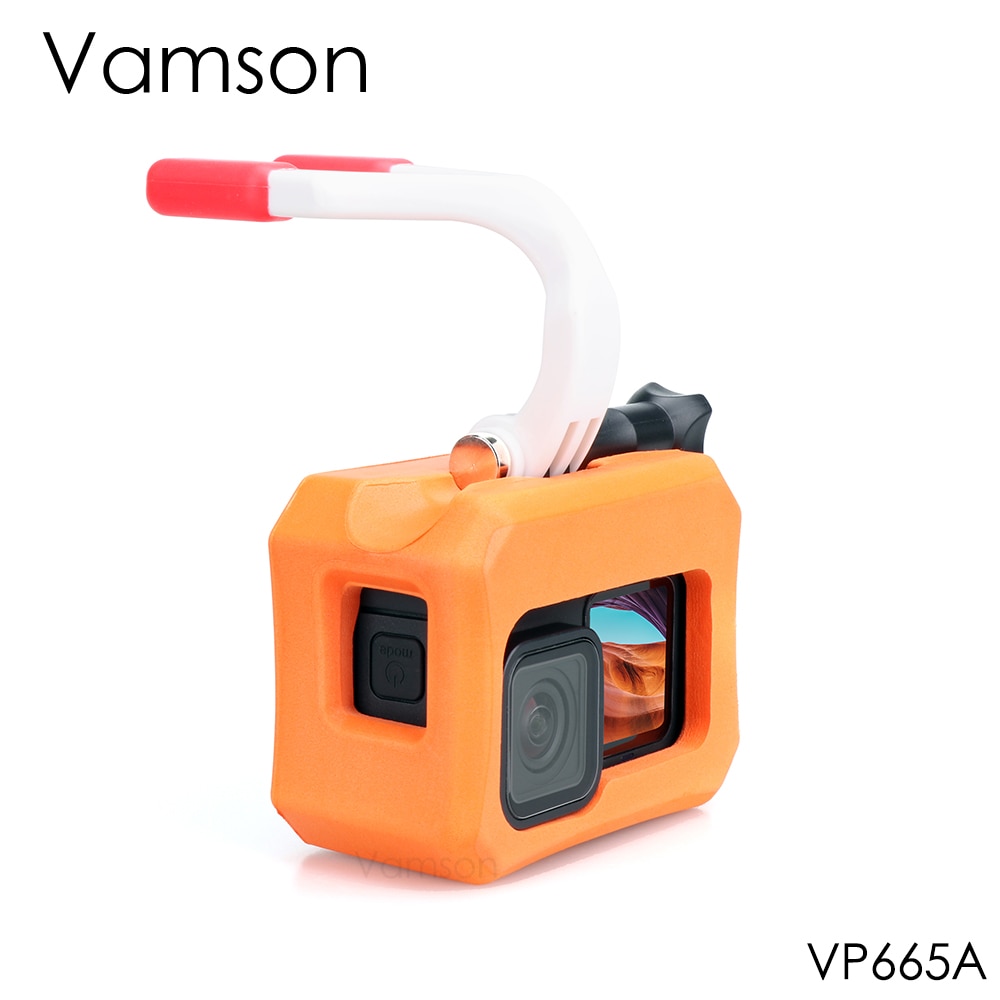 Vamson Bobber Drijvende Handheld Voor Gopro Hero 10 9 Zwart Oranje Floaty Case Beschermende Surfen Cover Water Voor Gopro 10 9 VP665