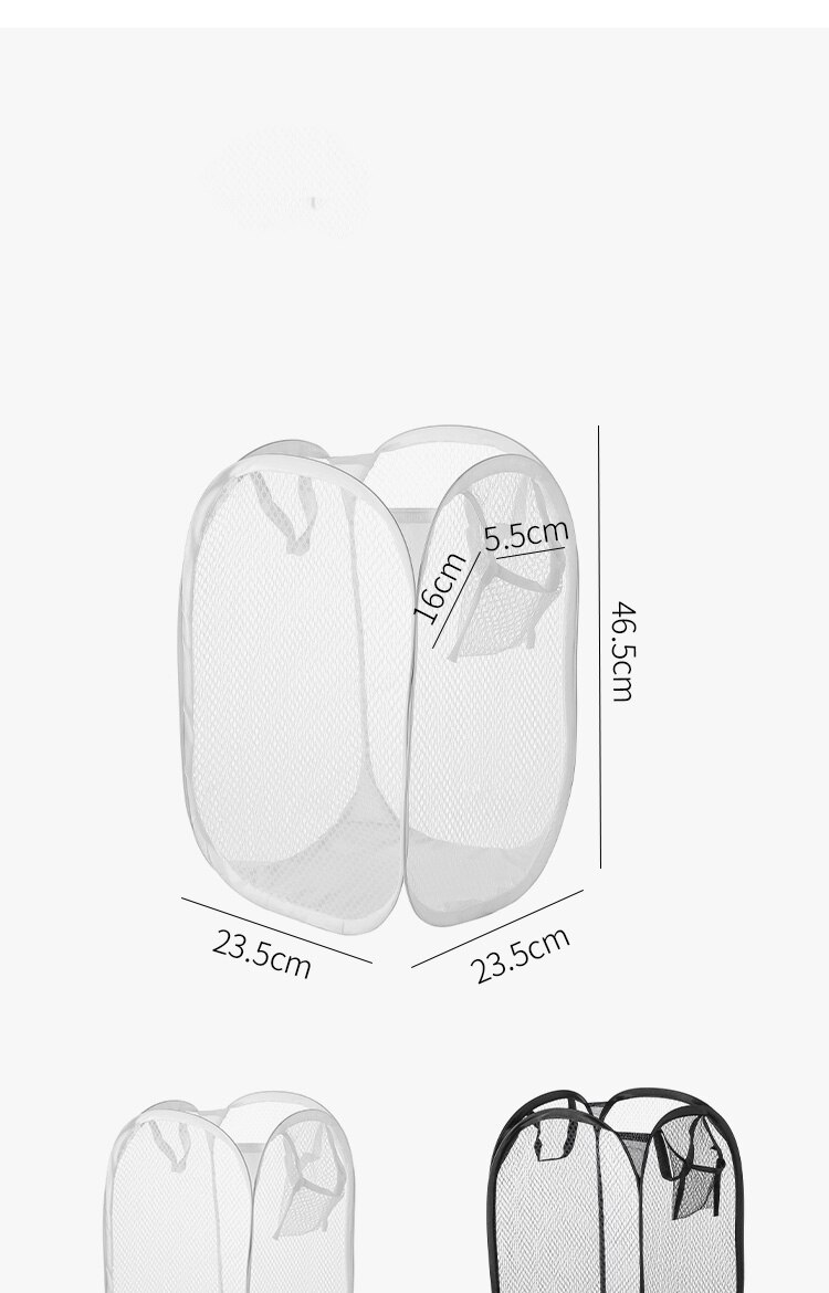 Mesh Popup Laundry Hamper - Portable, Collapsible for Storage and Easy to Open. Folding Pop-Up Clothes Hampers are Great for The