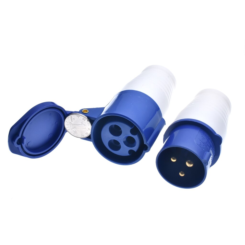16A IP44 2P+E 3 Pin Industrial Socket/Plug AC 220-250V Waterproof Male Famale Connector Electrical Sockets