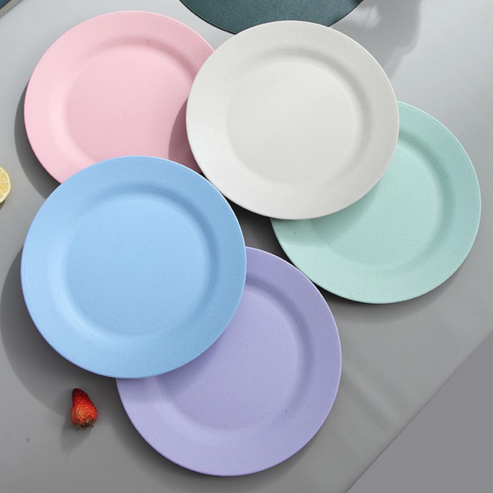 Reusable Attractive Anti-slid Base Easy Clean Food Plate Portable Food Plate Stackable for