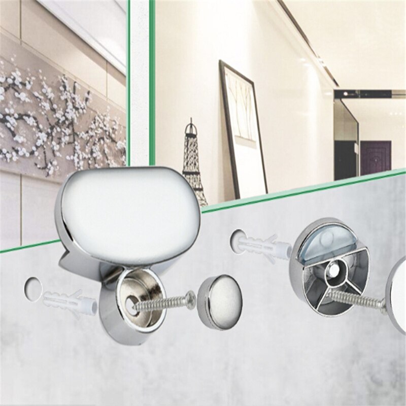 1PC Hinged Bathroom Mirror Glass Fixed Accessories Advertising Plate Glass Clamp Fixed Clip Mirror Fixed Fitting