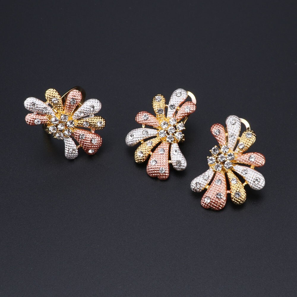 African Jewelry Sets Dubai Gold Color Nigerian Necklace Earrings Bracelet Sets Bridal Bead Wedding Jewelry Set Women Costume