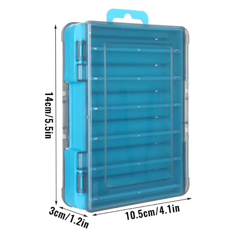 Boîte de rangement multifonctionnelle PVC double couche de leurre accessoire d'appât de pêche gris(Boîte à leurres ) - Sport