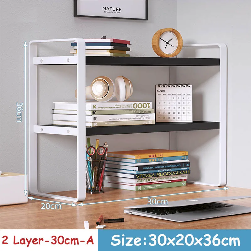 30/40 cm Schreibtisch Bücherregal Stahl Holz Schreibtisch verwöhnen mehrschichtig Kosmetik Lagerung Gestell Haushalt Schlafsaal Büro Schreibtisch Organisatoren: Tiefe Grün