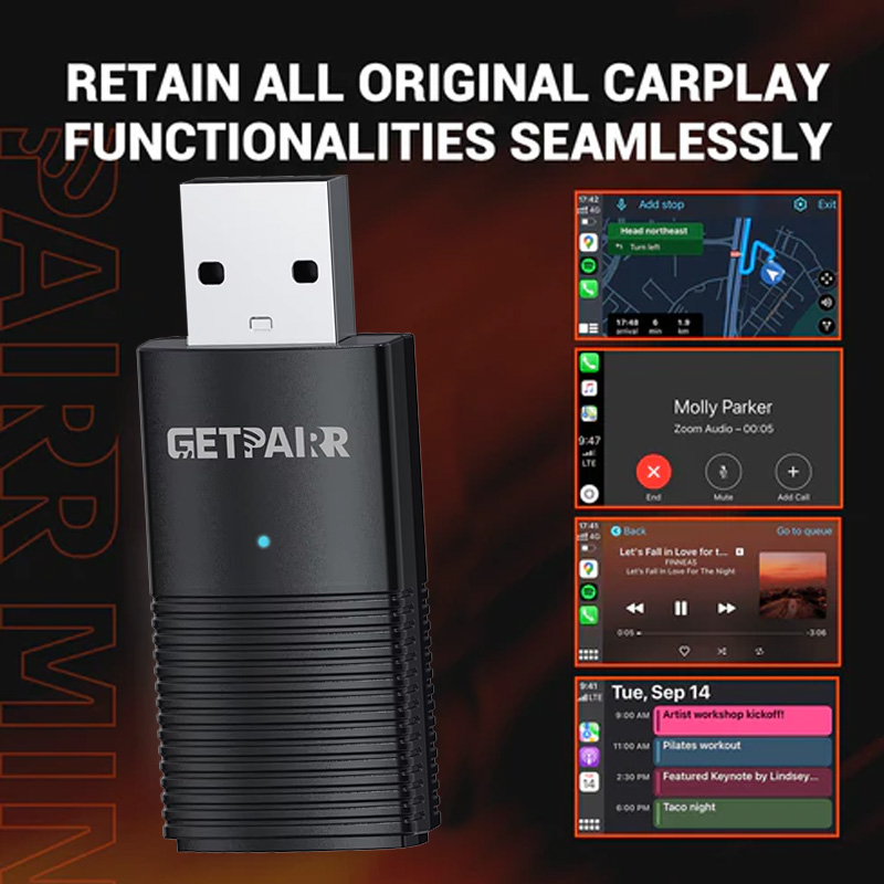 Getpairr A1 Bedraad naar Draadloos CarPlay en Android Auto Mini Adapter 2in1 Dongle voor 99% van Originele Bedrade Carplay/Auto Cars