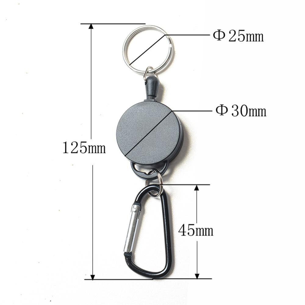 Telescopische sleutelhanger sleutelhanger karabijnhaak wandelsets reisketting sport kamperen buiten intrekbaar  z4 s 1