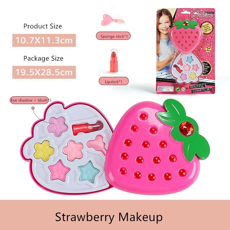 Girls Makeup Toy Safe Kids Cosmetics Make up Set Washable Beauty Makeup Box Baby Toys for Girls Birthday Pretend Play: E