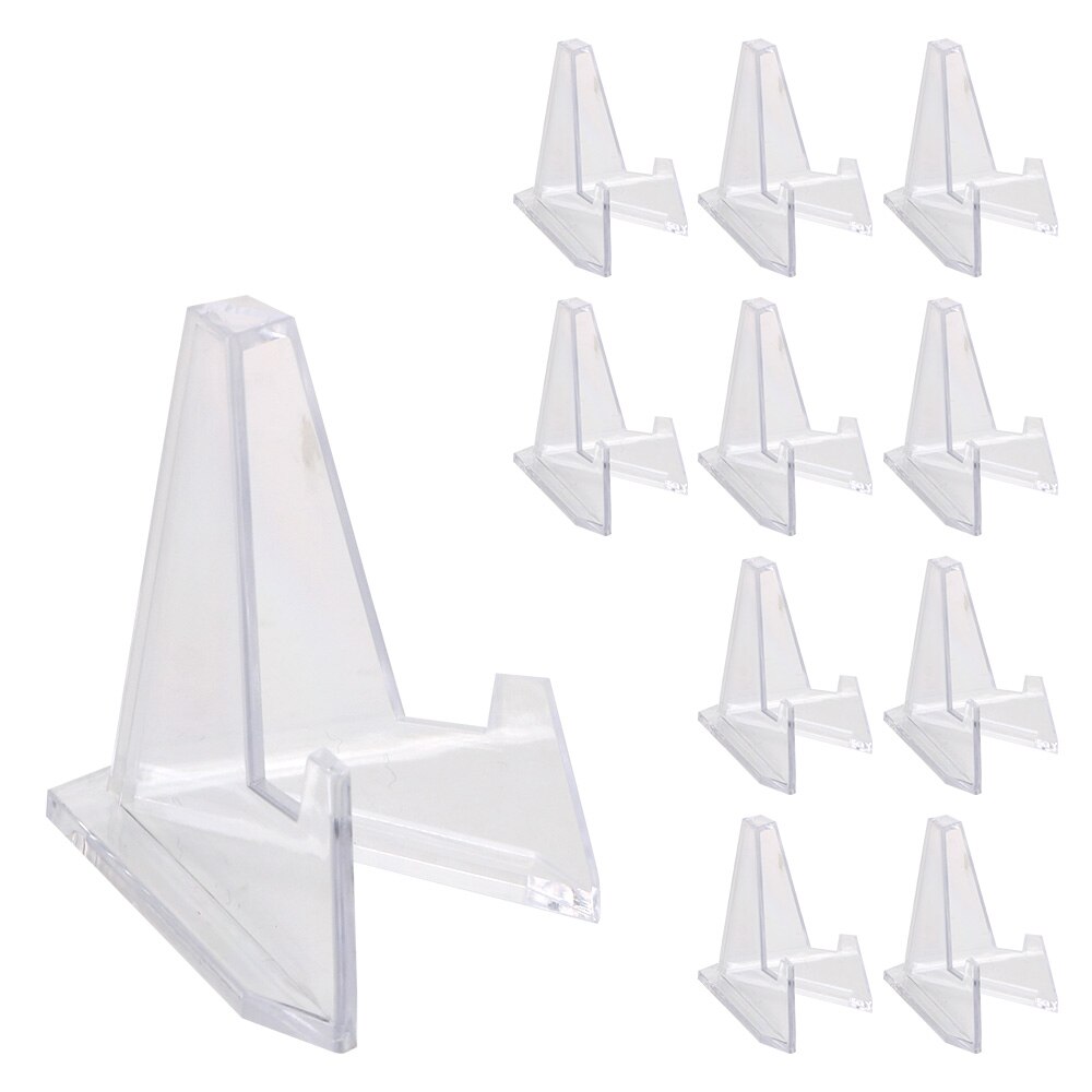 HILIFE Collection Coin Storage Rack Postcard Display Medal Shelf 10pcs Mini Coin Display Easel Holder Acrylic Stands