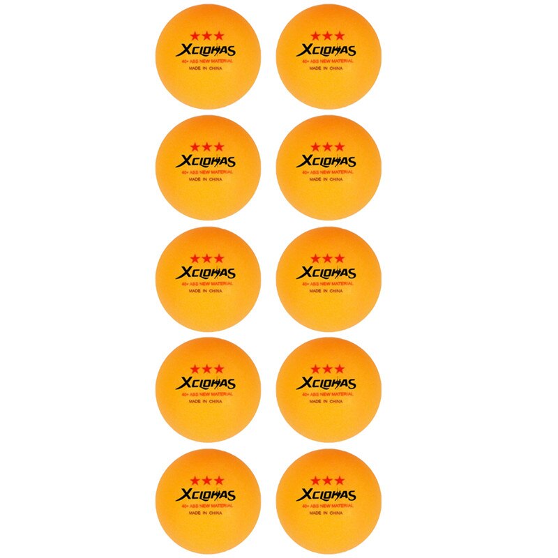 Xclohas 10 stk/taske engelske bordtennisbolde 3 stjerner 2.8g 40+ mm abs plastik ping pong bolde til træningsklubkamp: Orange