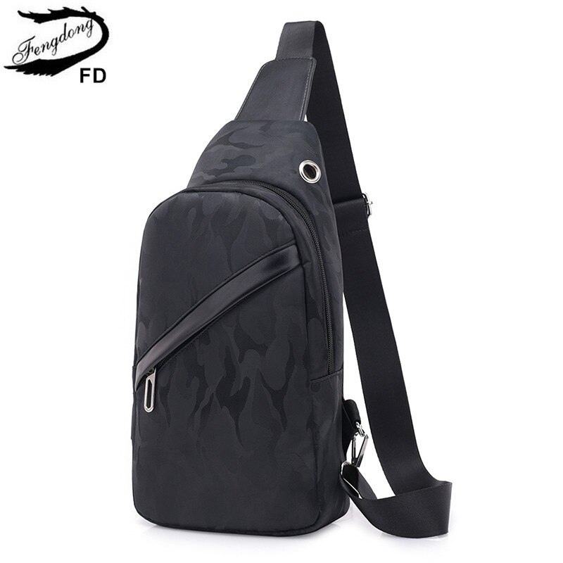 Fengdong femme une épaule fronde poitrine sac mini sacs de messager multifonction sport sac à dos petit sac à bandoulière fille sac à dos