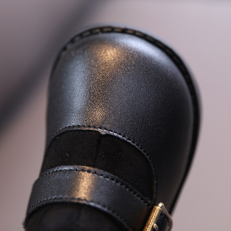 Winter kinder casual gebreide enkellaarsjes koreaanse prinses zachte onderkant mid-top schoenen kinderschoenen