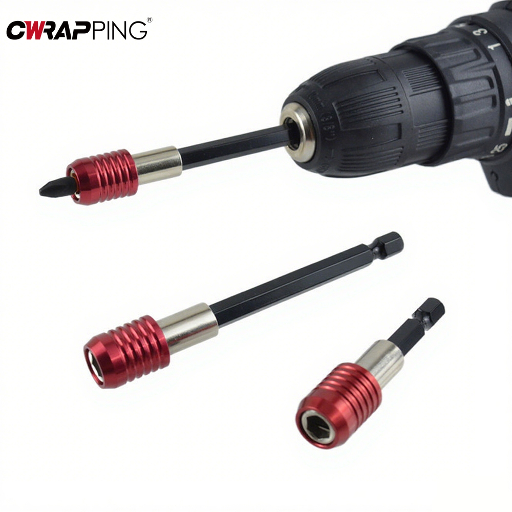 Zeshoekige verlenging Snelle gereedschapsets Vermogen 60-300 mm Accessoires Ontgrendelingsbatterij Zelfsluitend Sluit Dremel Schroevendraaiers Stang Rood