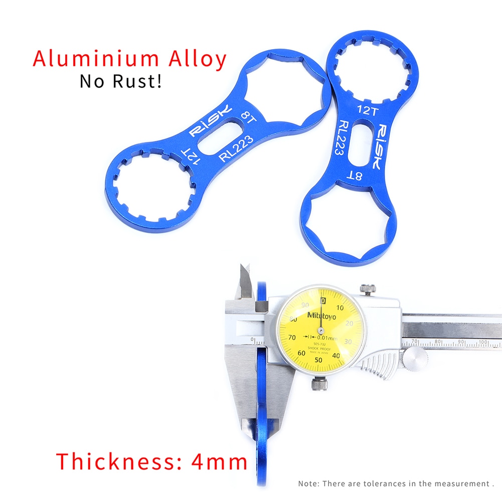 RISK Aluminum Bicycle Front Fork Repair Tool For SR Suntour XCR/XCT/XCM/RST MTB Bike Front Fork Cap Wrench Disassembly Tools