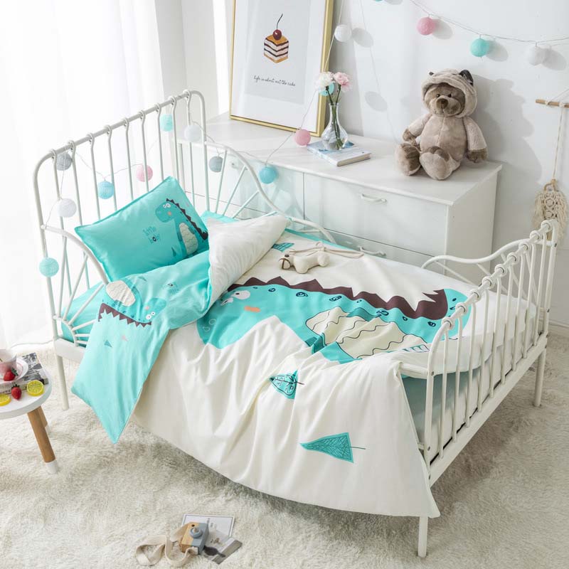 Dagis sängkläder set täcke lakan örngott baby spjälsäng sängkläder set 3 st / set bomull sängkläder utan fyllning: 1