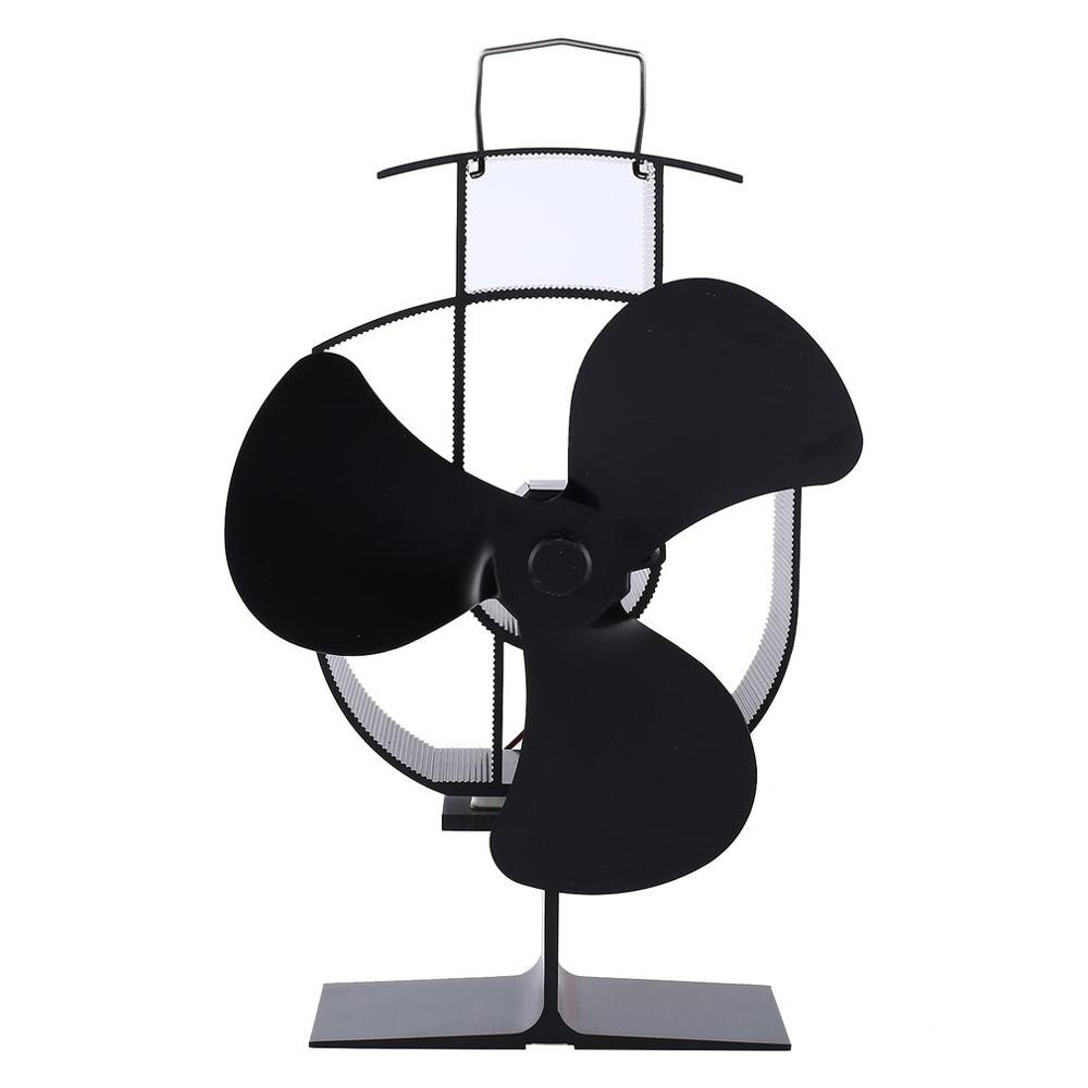 3 Blade Ventilator Fireplace Fan Thermal Power Ventilator Fireplace fan thermodynamic trefoil black YL-401: Default Title