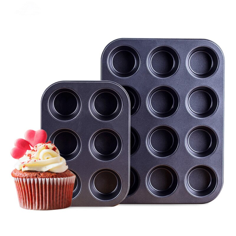 L Maat 12Cups Cake Modle 12 Gaten Metalen Cakevorm Muffin Plaat Brood Mousse Toast Pan Chocolade Zeep Bakken gereedschap