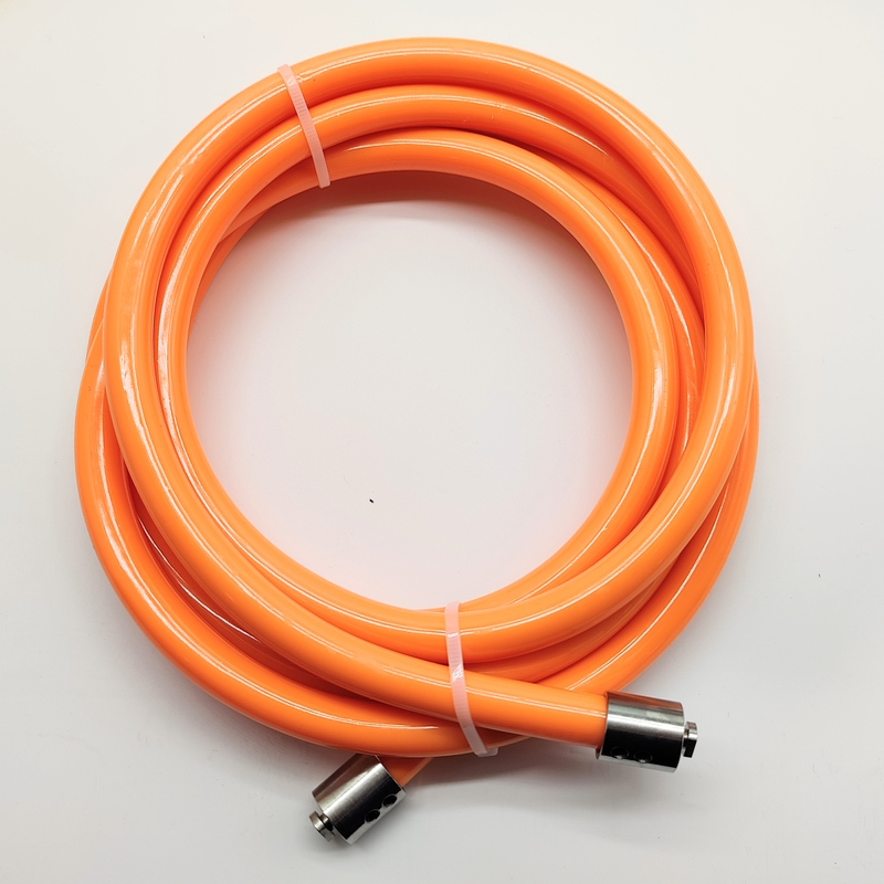 14Mm X 2.8M 840G Orange Tpu Gecoat Staal Cord【rope Met Klik Head】spare Deel Heavy Crossfit Skipping Overslaan touw Connector