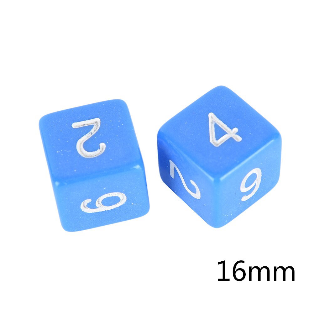 10Pcs D6 Dobbelstenen 6 Zijdig Sterven Met Nummers Voor Grappige Partij Club Pub Board Playing Game Accessoire 5 Kleuren