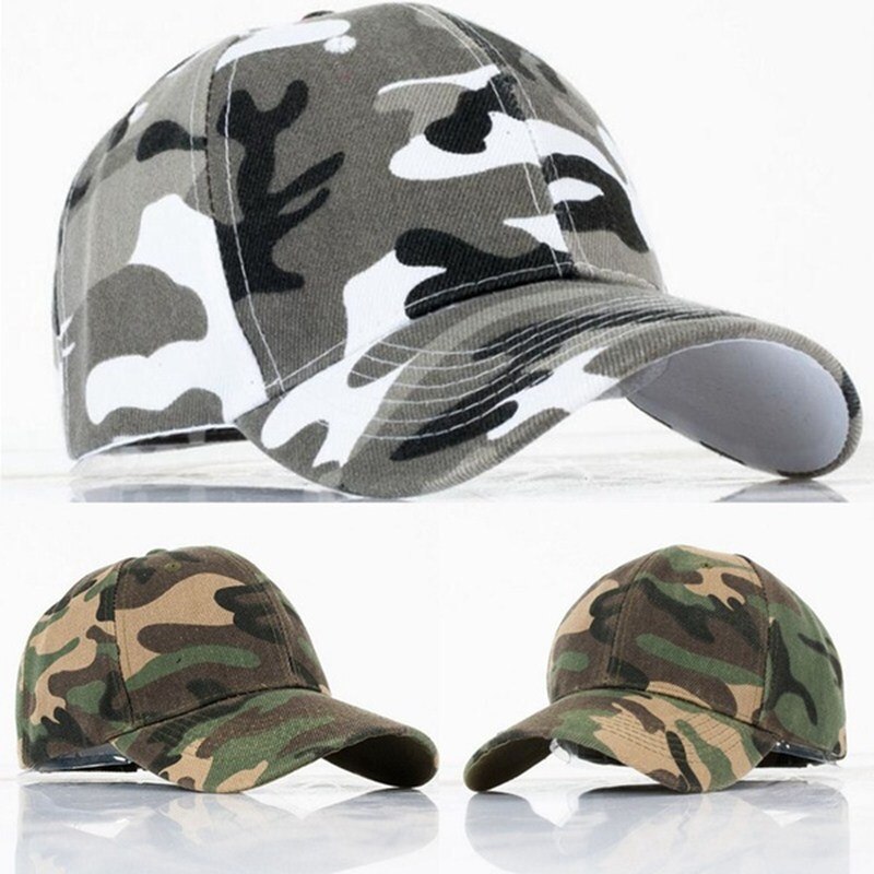 Snow Camo Baseball Cap Adjustable Unisex Army Camouflage Camo Cap Casquette Hat Baseball Cap Men Women Casual Desert Hat