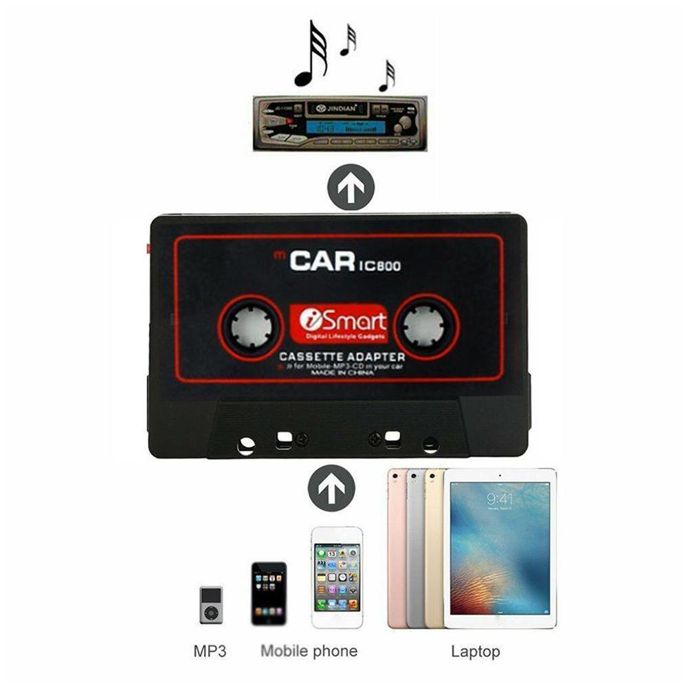 Adaptateur Aux pour voiture, Cassette Audio, lecteur Mp3, convertisseur pour iPod, iPhone 3.5mm, câble CD, prise Jack, lecteur AUX MP3 T1V3