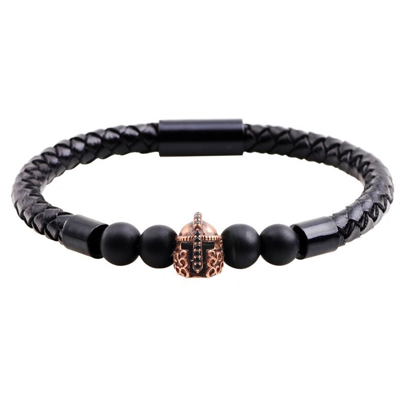 Braided Genuine Leather Bracelets & Bangles Natural Volcanic Lava Stone 7 Chakra Bracelet Beads Bracelet Jewelry for Men Women: 18