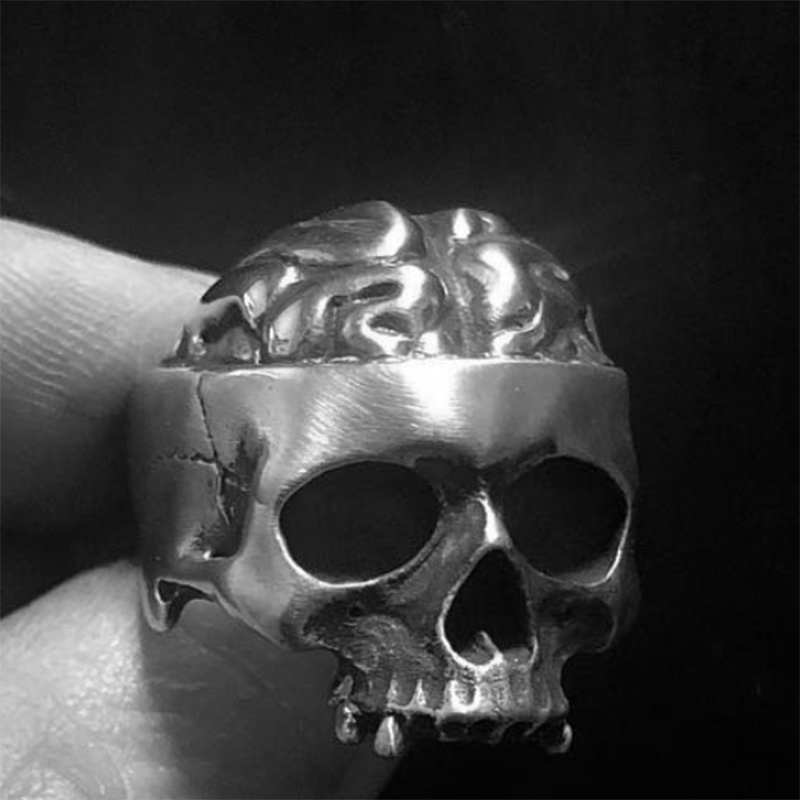 Cool Stuff Calvarium Skull Thingker Ring Gothic 316L Rvs Biker Ring Motorfiets Band Sieraden Vintage Anel