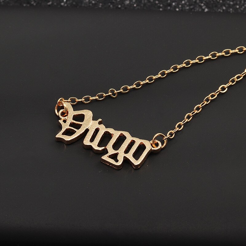 Zodiac Alphabet Necklace Creativity European Girls Twelve Constellation Alloy English Letter Necklaces Jewelry For Women: NZ1526Virgo