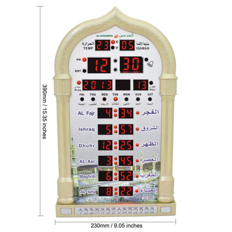 Digitale wanduhr Heimat dekoration Muslimischen Ramadan moschee uhr Islamischen gebet musik wiedergabe LED Zauberstab kalender: 01