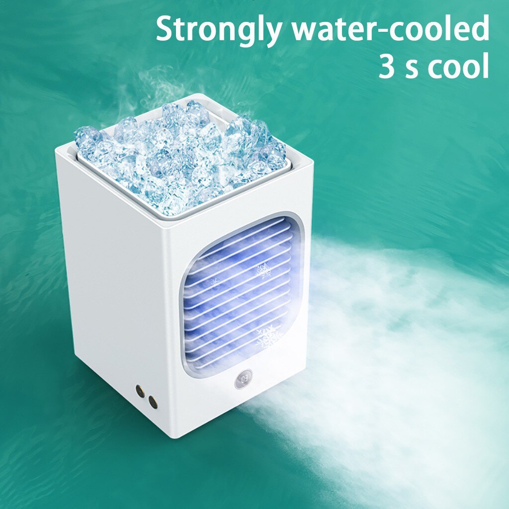 Usb Mini Portable Air Conditioner Air Cooler Fan Desktop Portable Air Conditioner Sterilization Shaking Head Cooler For Room #z
