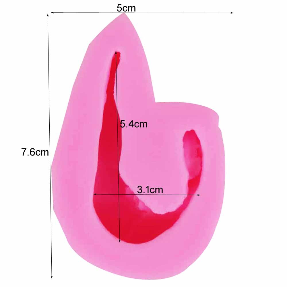 Byjunyeor Shrimp Epoxy UV Resin Silicone Molds Fondant Cake Decorating Tools Candy Chocolate Gumpaste Clay Moulds m814