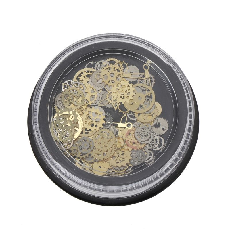 60Pcs Gemengde Steampunk Cogs Gear Clock Charm UV Frame Hars Sieraden Vullingen DIY: Default Title