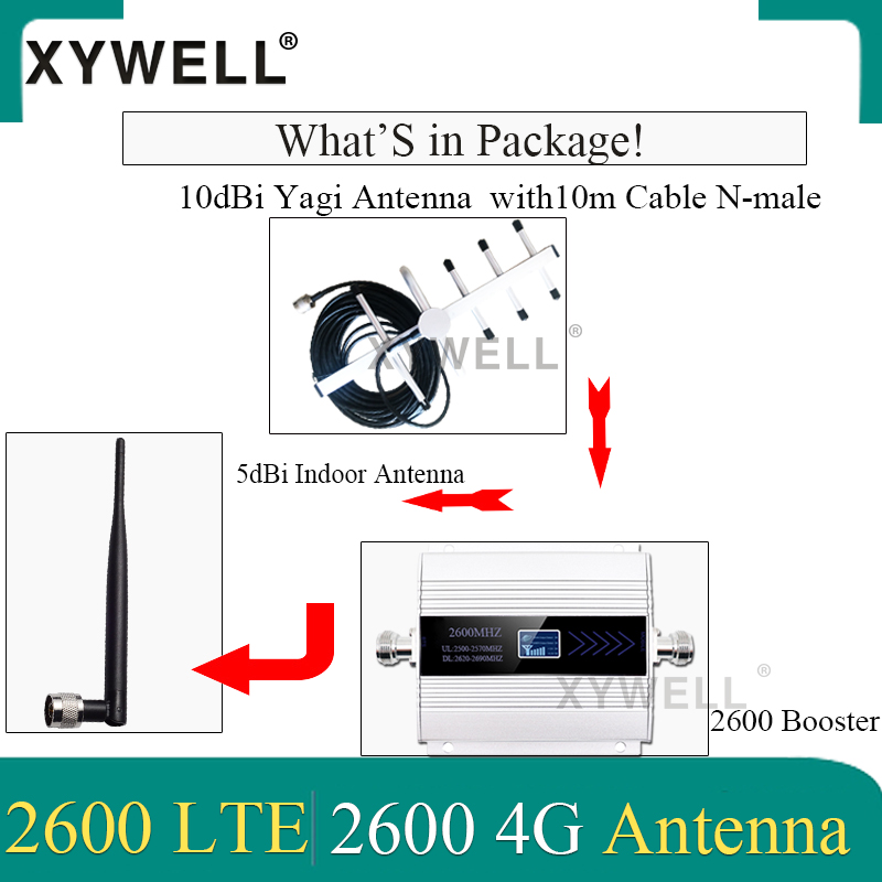 FDD LTE 2600mhz Band7 4G Signal Booster 4g Repeater 4G Data LTE 2600 Mobile Network Signal Cellular Amplifier