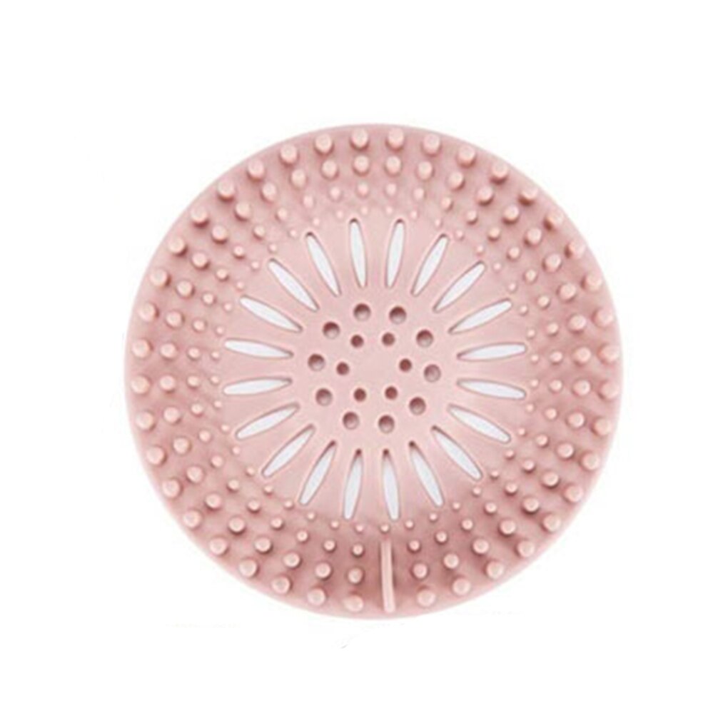 TPR évier égout filtre sol Drain crépine eau cheveux bouchon bain receveur douche couverture cuisine salle de bain Anti sabot: Rose