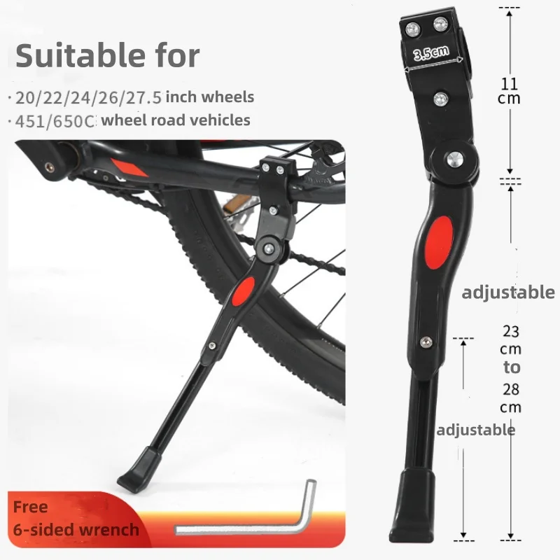 Fiets Zijsteun Kickstand Verstelbare Fiets Kickstand Parkeerrek Mountainbike Accessoires Voor 22 24 26 Inch