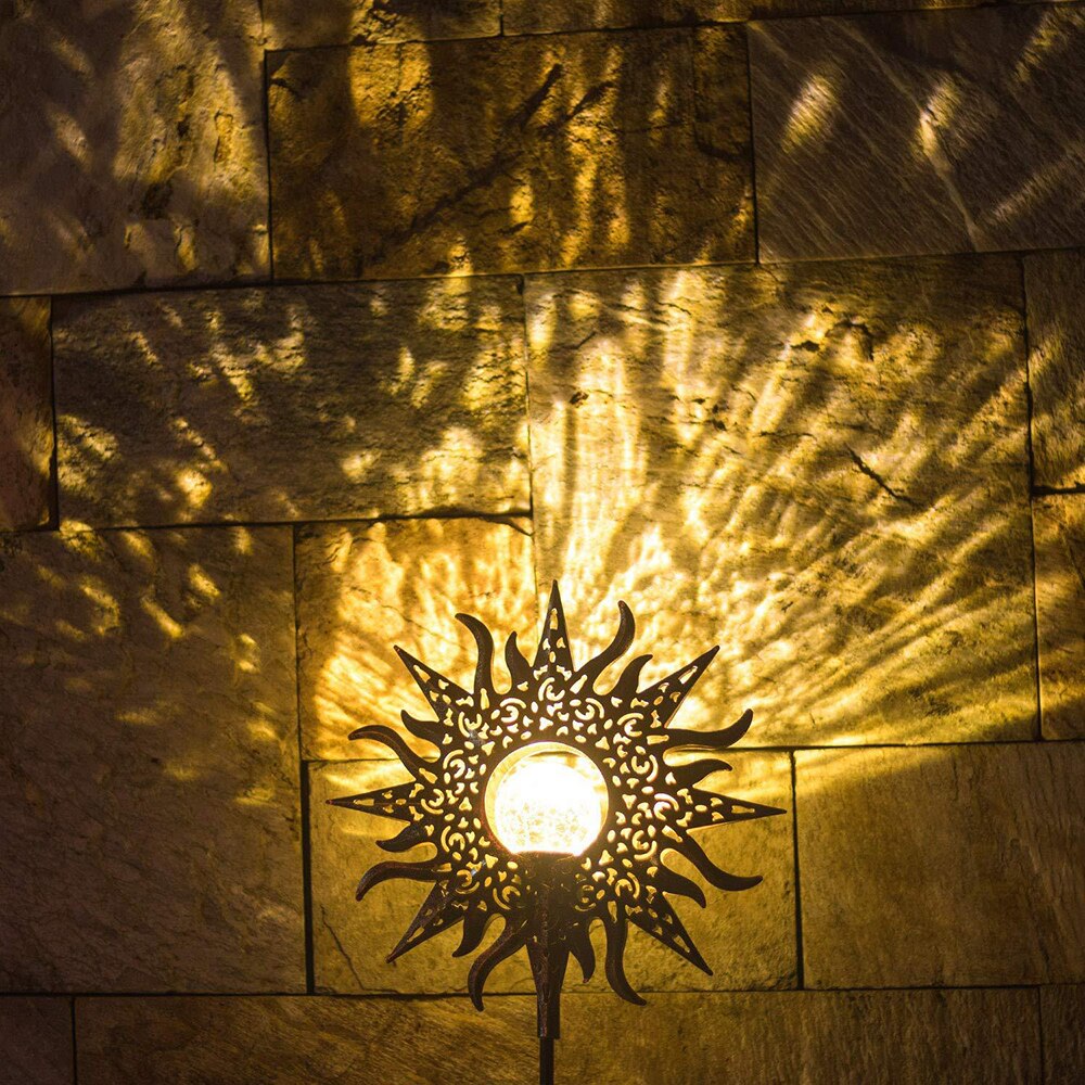 Led Solar Flame Effact Lamp Metaal Ijzer Arts Solar Licht Buiten Gazon Verlichting Voor Tuin Decoratie Waterdichte Landschap Verlichting