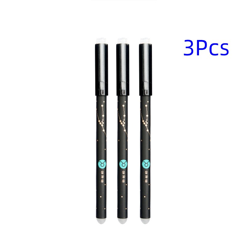 3Stck Löschbaren Stift, Neuheit 0,5mm sternenklar stift neutral Stifte für Schule Mädchen Schreiben Büro Liefert Schreibwaren: 3 Stck Taurus