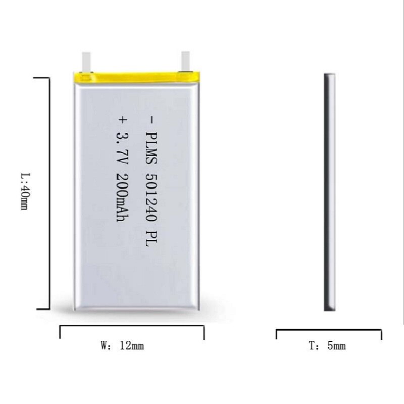 200 Mah 501240 37v Lithium Polymeer Batterij Opla Grandado 7127