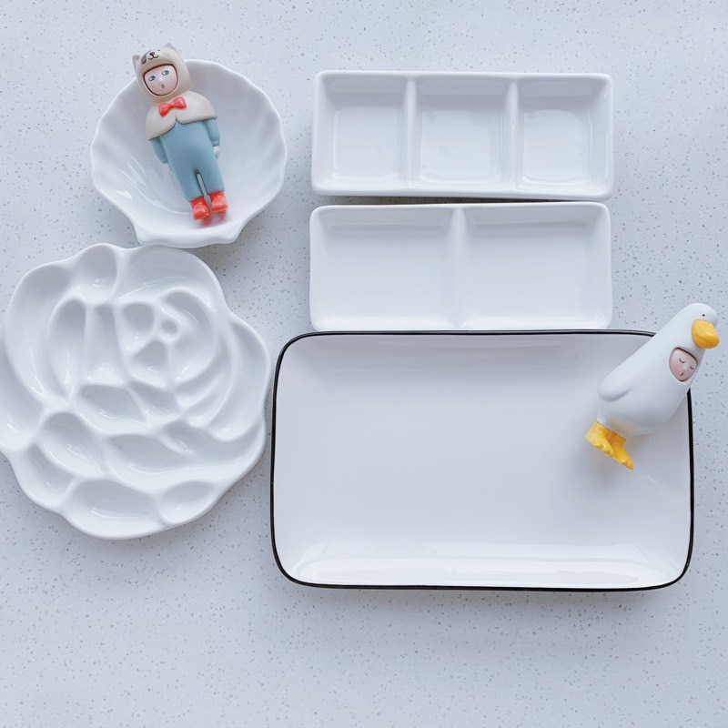 Ceramiczna paleta artysty akwarela gwasz farba ceramiczna paleta biała fala róża typ paleta malowanie dedykowane łatwe robić czyszczenia