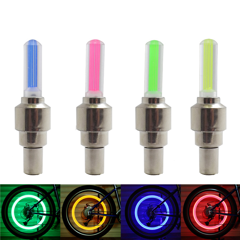 2 stücke Heißer induktion fahrrad Rad speichen LED-leuchten lampen Reifen Bewegung Neon- Licht Lampe Für Fahrrad Auto Motorrad Fahrrad zubehör