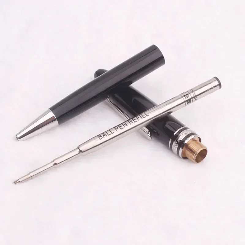 Monte Meisterstuck Coleção Esferográfica de Resina Preta MB Rollerball Canetas Revestidas de Platina Número da Série 163 dar Caneta Blance