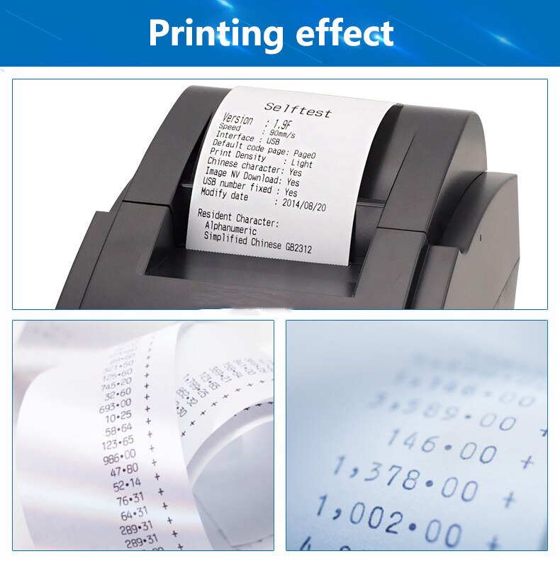 58mm thermal receipt printer bluetooth wireless desktop printer 2 inch ios android USB windows high speed thermal printer JP-58H